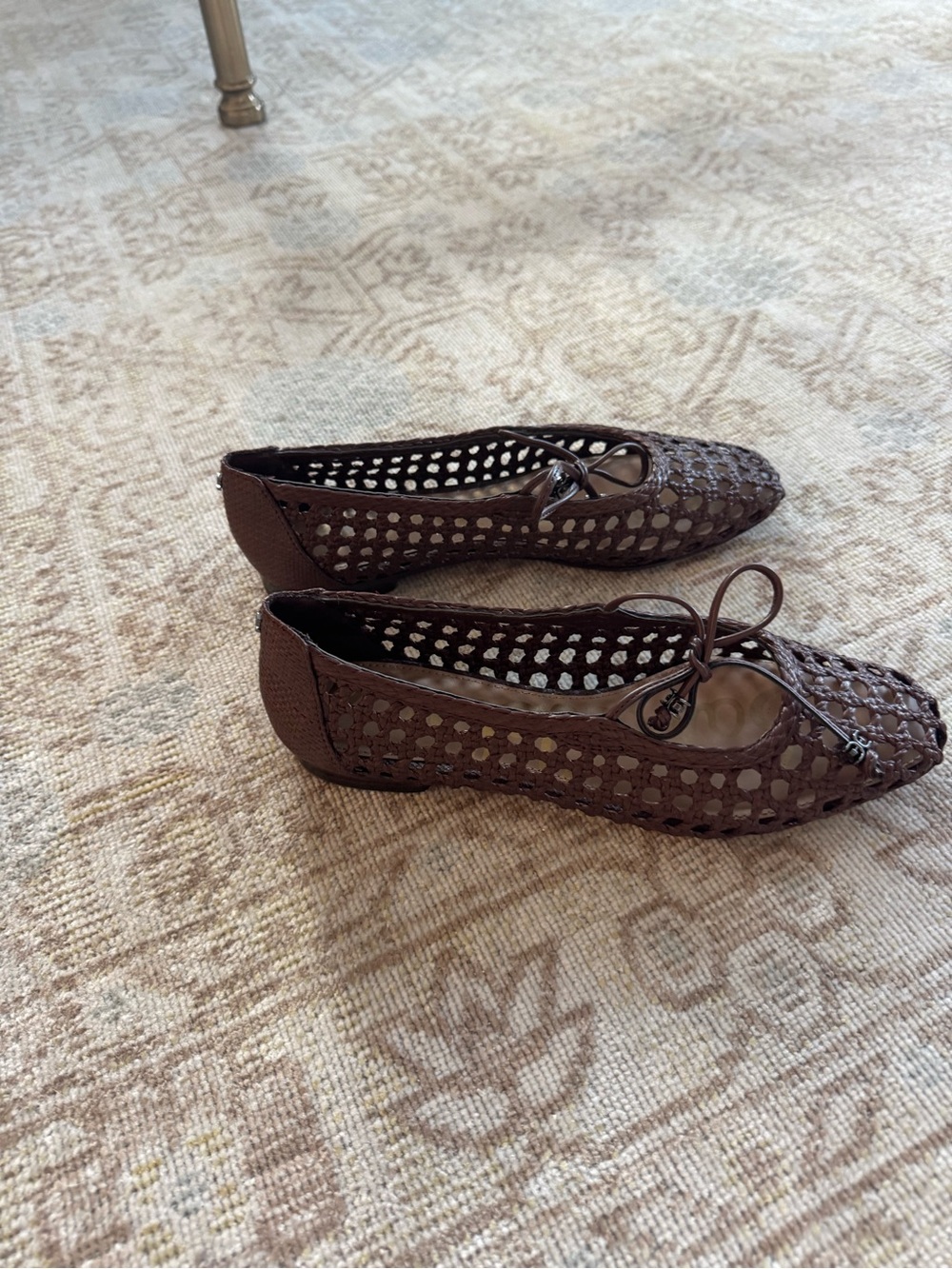 Sam Edelman Marcie Ballet Flat in Terazzo Brown Weave - Picture 4 of 6